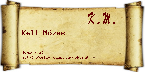 Kell Mózes névjegykártya